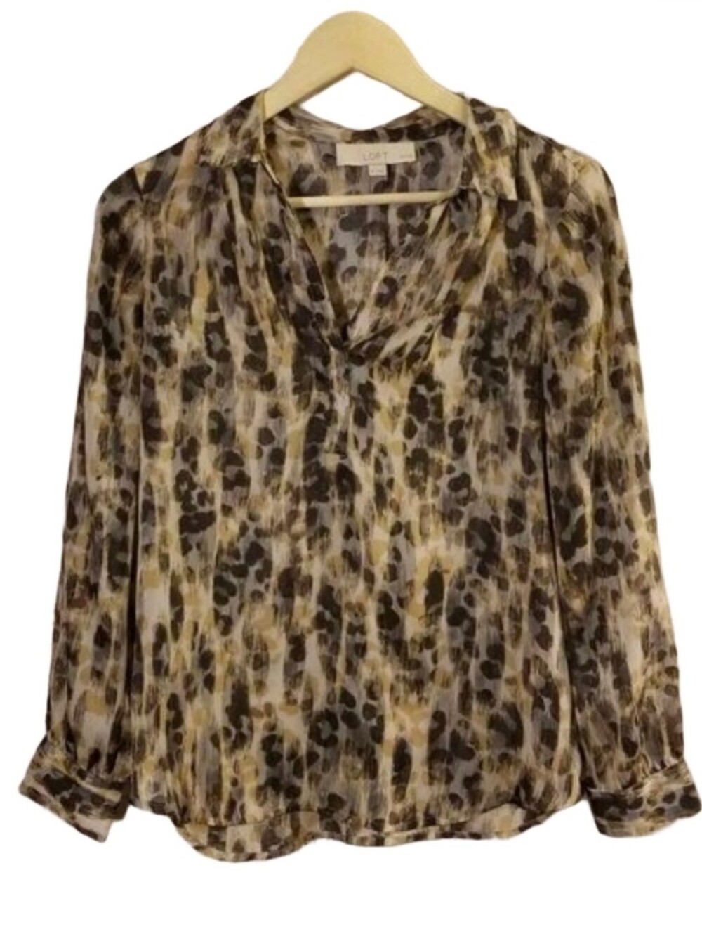 LOFT long sleeve polyester top